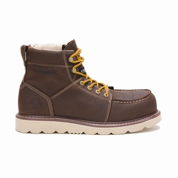 Caterpillar Tradesman Steel Toe Work Férfi Bakancs Csokoládé Barna, HU-C084